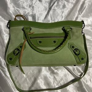 VINTAGE DANIER genuine leather/suede bag